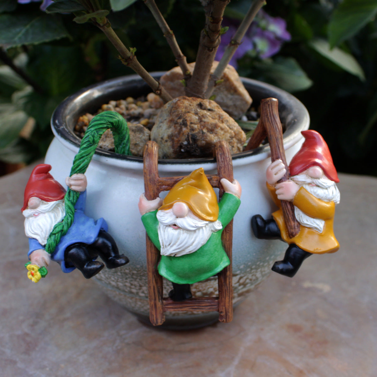 Hanging Resin Garden Gnome Ornament