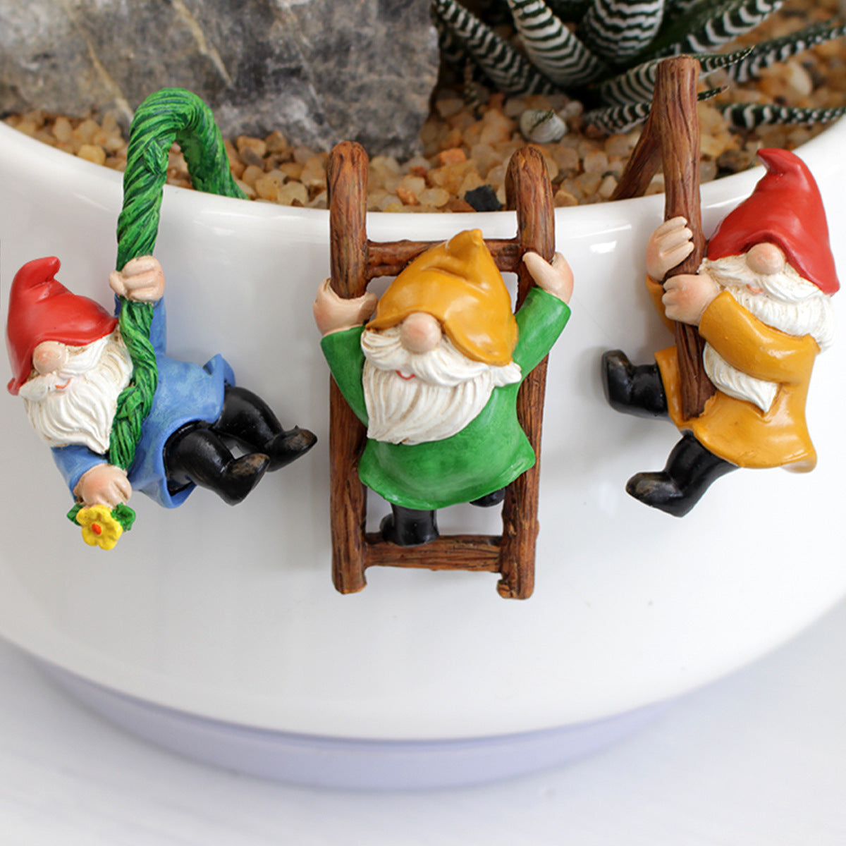 Hanging Resin Garden Gnome Ornament