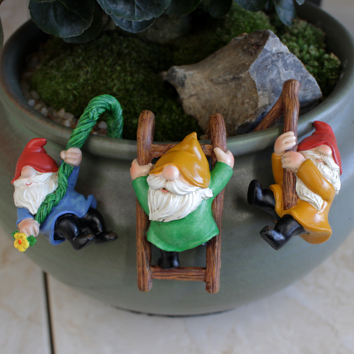 Hanging Resin Garden Gnome Ornament