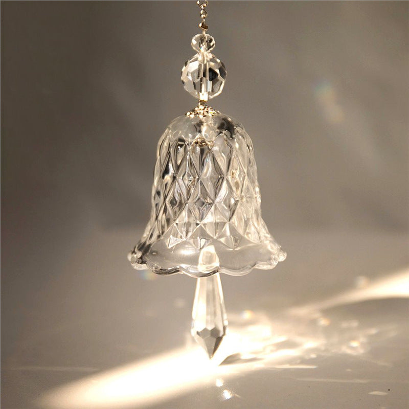 Decorative Glass Wind Chimes with Crystal Pendants