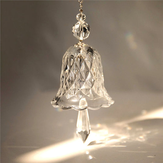 Decorative Glass Wind Chimes with Crystal Pendants